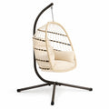 Sedia Sospesa in Rattan Sintetico con Struttura